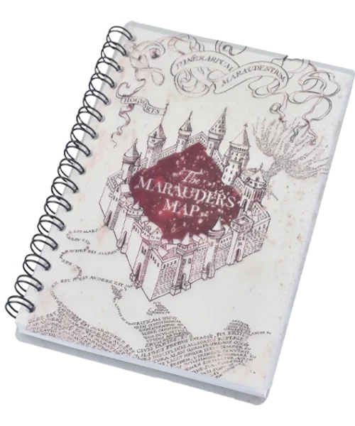 Warner Bros Marauders Map Spiral Notebook