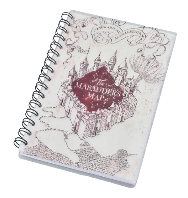 Warner Bros Marauders Map Spiral Notebook 3 Warner Bros Marauders Map Spiral Notebook