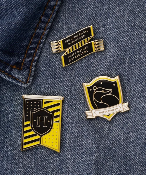 Warner Bros Hufflepuff House Crest Enamel Pin