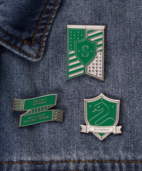 Warner Bros Slytherin House Crest Enamel Pin