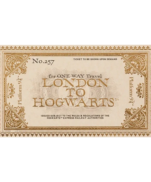 Warner Bros Hogwarts Express Souvenir Ticket