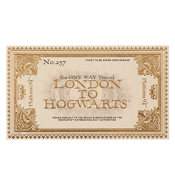 Warner Bros Hogwarts Express Souvenir Ticket 3 Warner Bros Hogwarts Express Souvenir Ticket