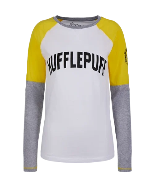 Warner Bros Best Sellers Hufflepuff Ladies Raglan Shirt