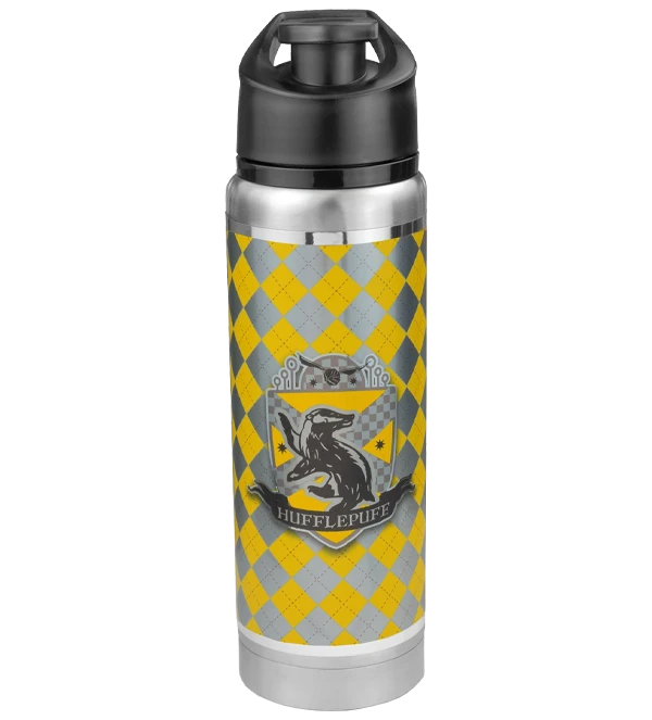 Warner Bros Hufflepuff Stainless Steel Flask 3 Warner Bros Hufflepuff Stainless Steel Flask