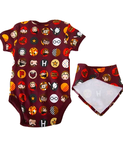 Warner Bros Kawaii Dot Baby Body Suit And Bib Set