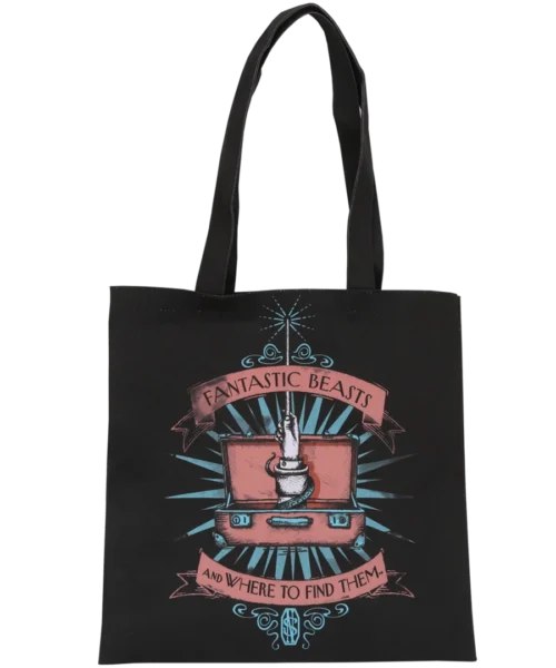 Warner Bros Best Sellers Black Suitcase And Wand Tote Bag