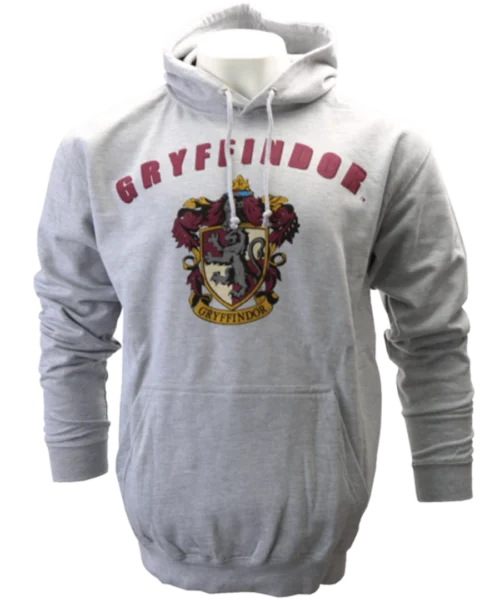 Warner Bros Grey Gryffindor Crest Hooded Jumper