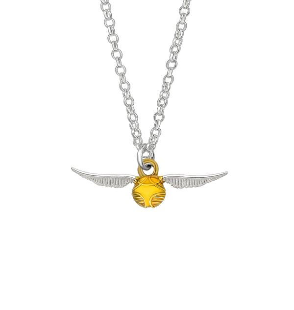 Warner Bros Golden Snitch Sterling Silver Necklace 4 Warner Bros Golden Snitch Sterling Silver Necklace