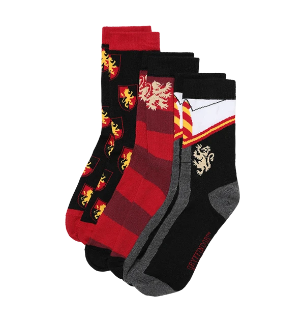 Warner Bros Gryffindor House 3-Pack Socks 3 Warner Bros Gryffindor House 3-Pack Socks