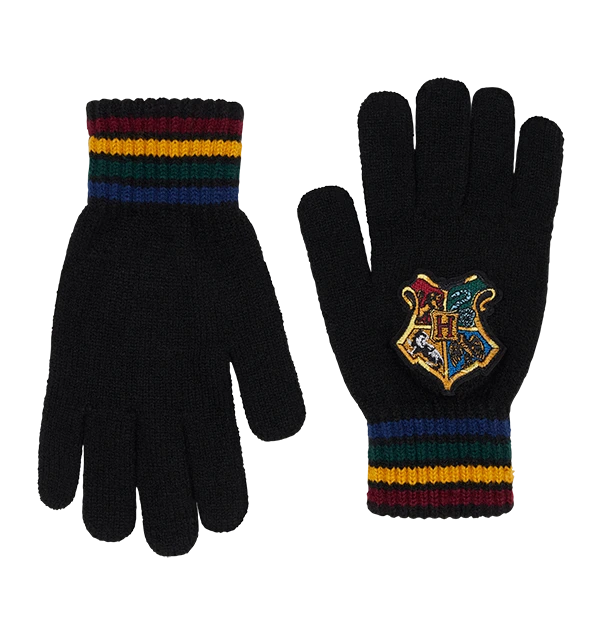 Warner Bros Best Sellers Hogwarts School Crest Knitted Gloves 3 Warner Bros Best Sellers Hogwarts School Crest Knitted Gloves