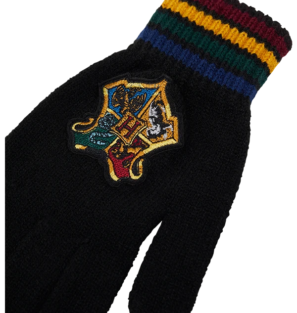 Warner Bros Best Sellers Hogwarts School Crest Knitted Gloves 4 Warner Bros Best Sellers Hogwarts School Crest Knitted Gloves