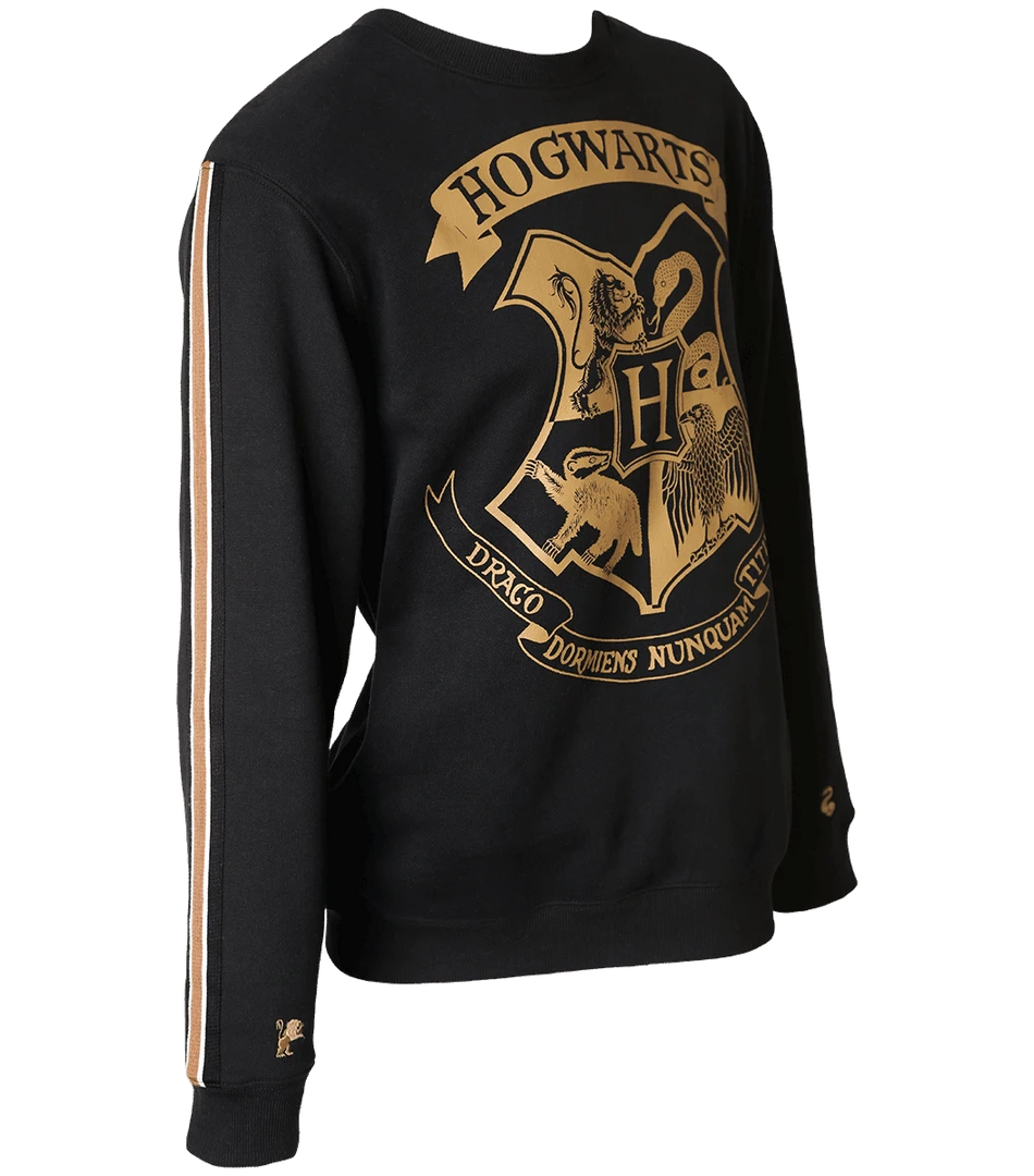 Warner Bros Hogwarts Striped Sleeve Sweatshirt 4 Warner Bros Hogwarts Striped Sleeve Sweatshirt