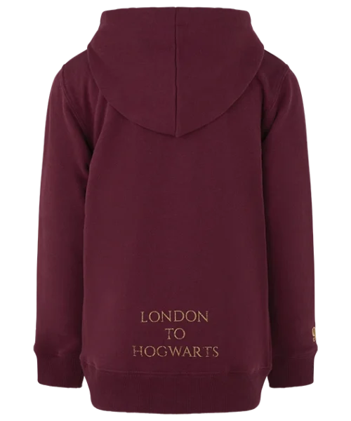 Warner Bros Best Sellers Platform 9 3/4 Kids Zip Hoodie - Burgundy