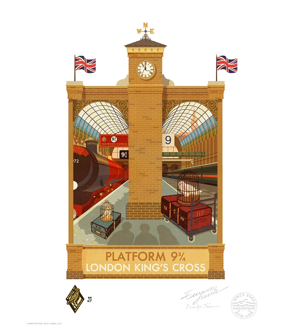 Warner Bros Platform 9¾ MinaLima Exclusive Platform 9 3/4 Print 3 Warner Bros Platform 9¾ MinaLima Exclusive Platform 9 3/4 Print