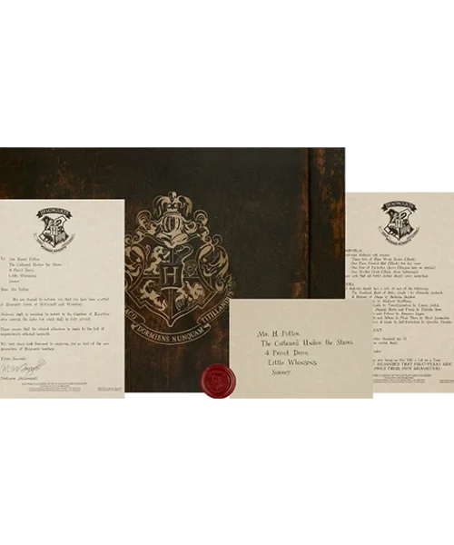 Warner Bros Best Sellers Personalised Hogwarts Acceptance Letter