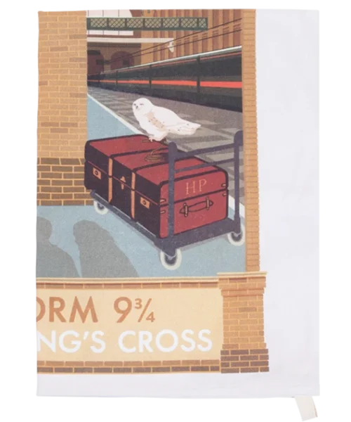 Warner Bros MinaLima Platform 9 3/4 Print Tea-Towel Platform 9¾