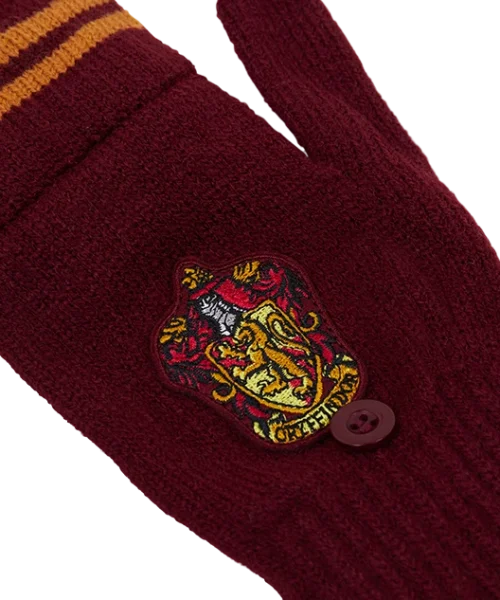 Warner Bros Gryffindor Knitted Mitten Capped Gloves