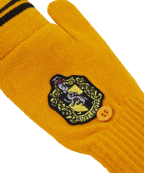 Warner Bros Hufflepuff Knitted Mitten Capped Gloves