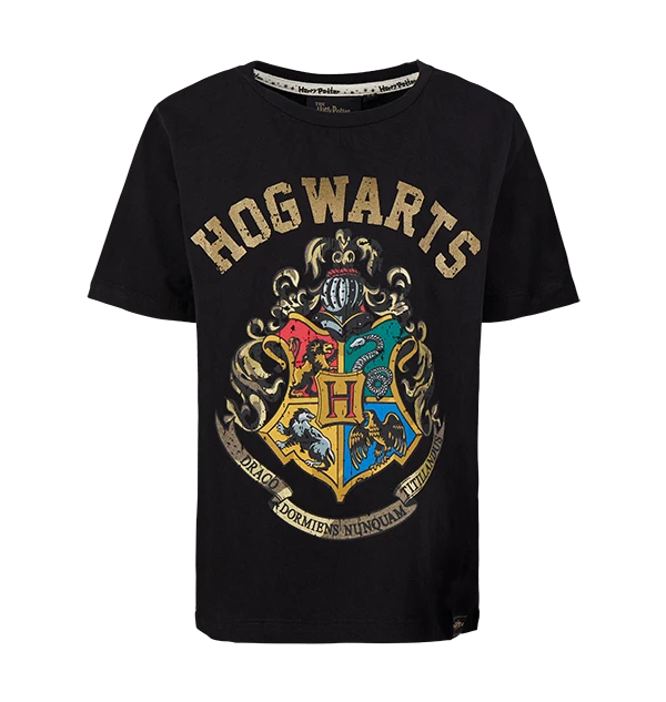 Warner Bros Kids Hogwarts Crest Black T-Shirt 3 Warner Bros Kids Hogwarts Crest Black T-Shirt
