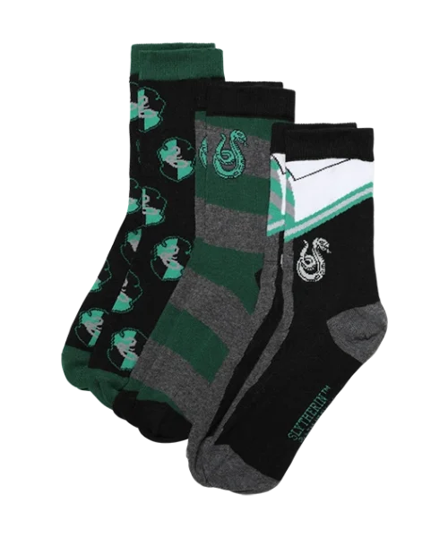 Warner Bros Slytherin House 3-Pack Socks