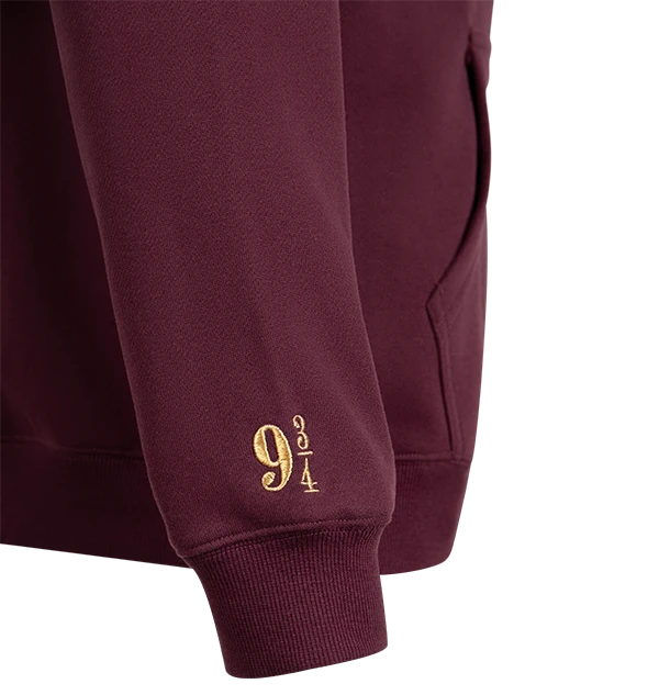 Warner Bros Platform 9 3/4 Zip Hoodie - Burgundy 5 Warner Bros Platform 9 3/4 Zip Hoodie - Burgundy