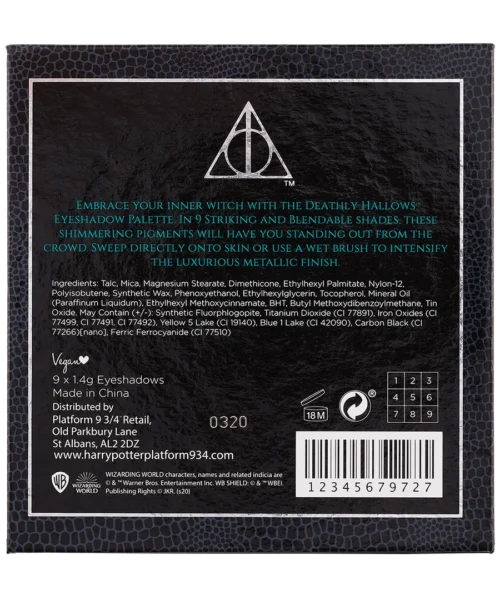 Warner Bros Deathly Hallows Eyeshadow Palette 11 Warner Bros Deathly Hallows Eyeshadow Palette